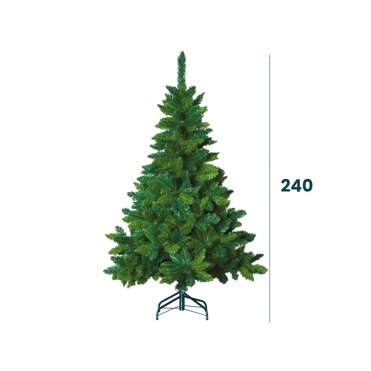 Albero Di Natale Fiorito Base Di Metallo 240cm