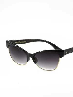 Cat Eye Sunglasses Skin embossed print on the arms