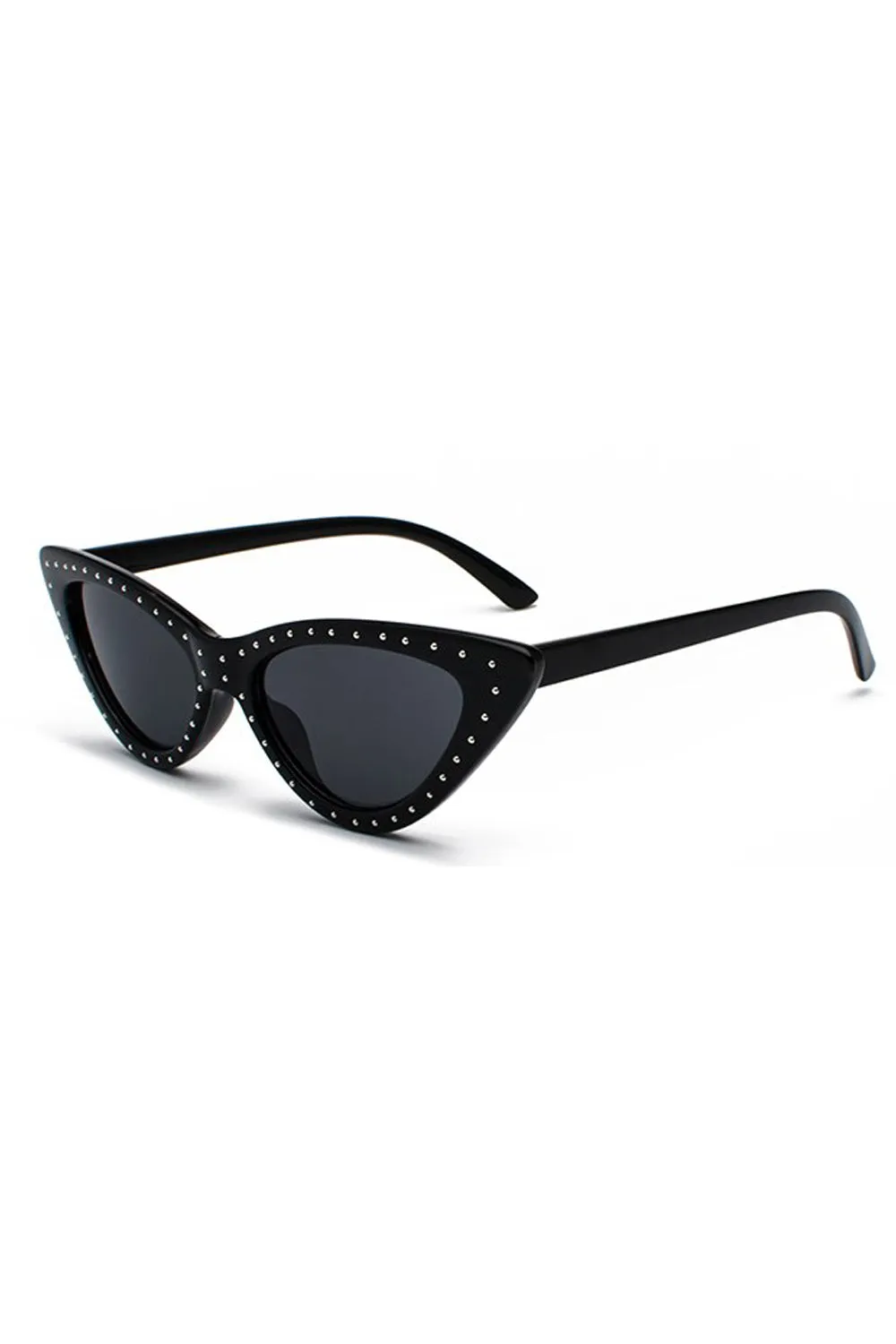 Cat Eye Sunglasses With Mini Gold Studs