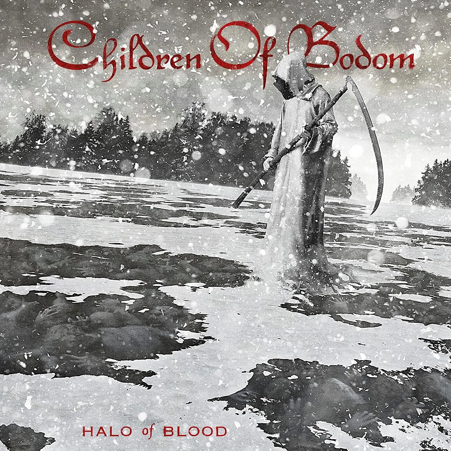 Children Of Bodom | Halo Of Blood [White with Black & Red Splatter]