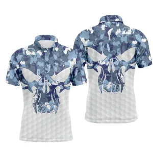 Chiptshirts - Polo De Golf, Cadeau Original Pour Fans De Golf, Polo de Sport Homme et Femme, Camouflage Golf, Crâne de Golf - CTS26052232