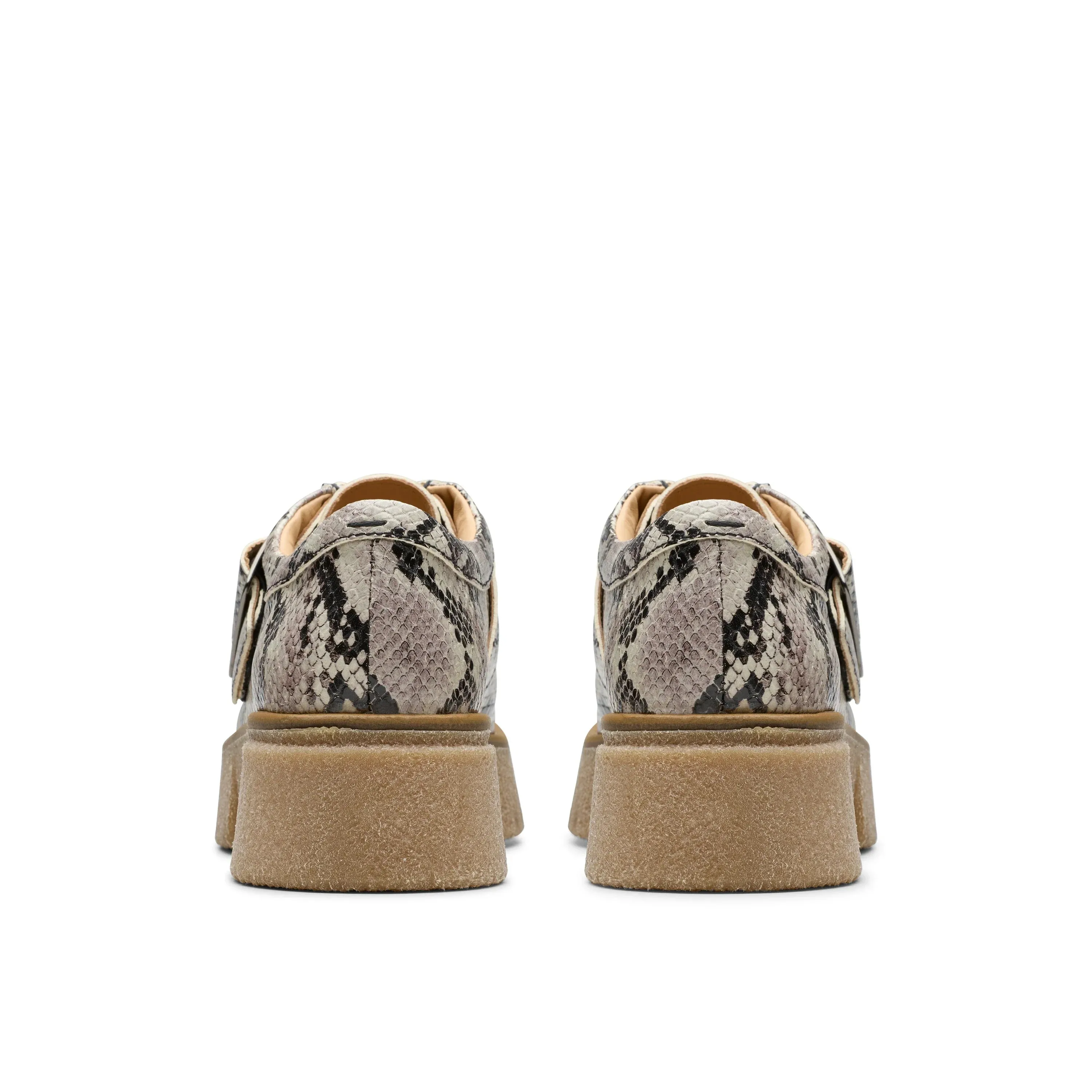 CLARKS | ZAPATOS CASUAL MUJER | LINOSO MONK GREY SNAKE LEATHER | GRIS