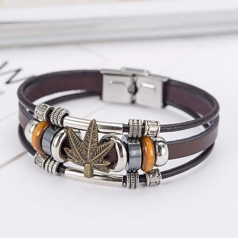 De Fumar Ganja Leather Bracelet