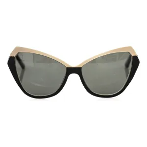 Frankie Morello Black Acetate Women Sunglasses