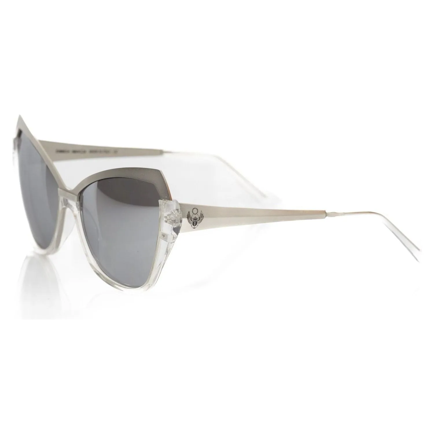 Frankie Morello Gray Acetate Women Sunglass