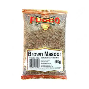 Fudco Brown Masoor | Whole Brown Lentils 500g