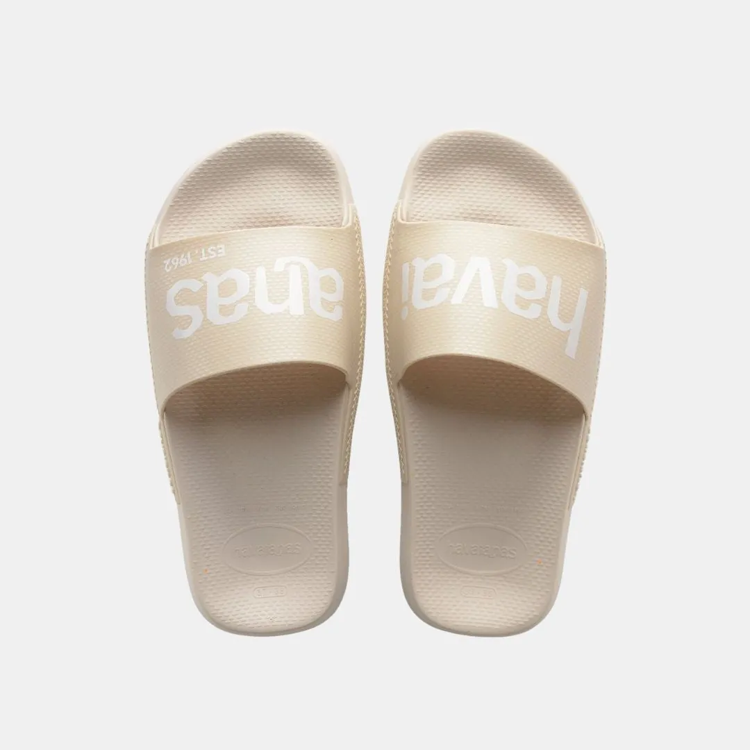 Havaianas Slide Classic Logomania Women's Beige