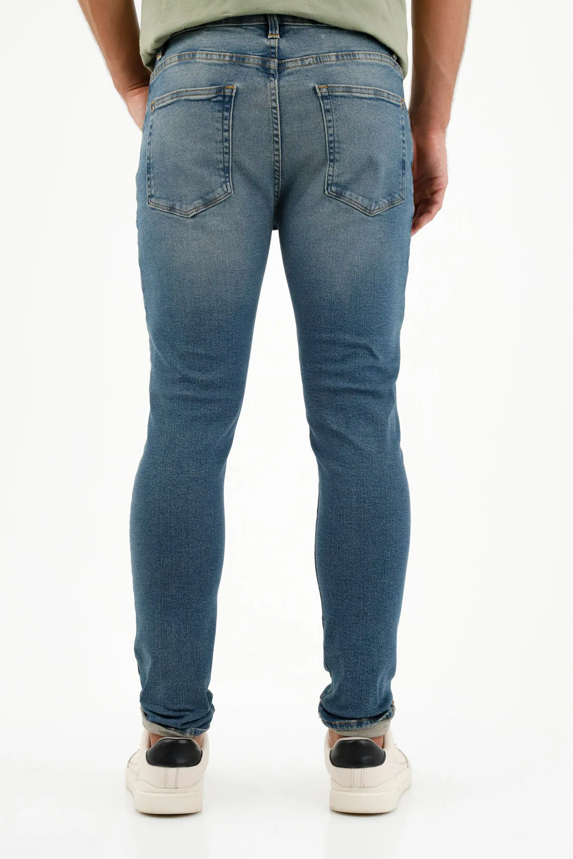 Jean azul súper Skinny para hombre