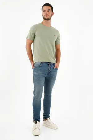 Jean azul súper Skinny para hombre