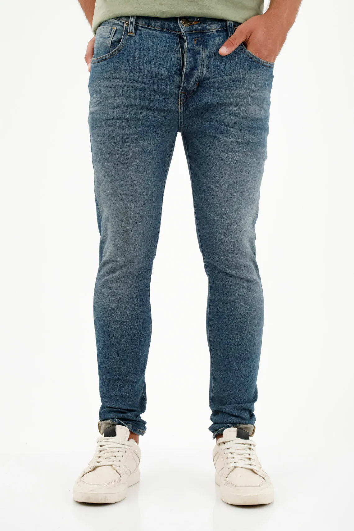 Jean azul súper Skinny para hombre