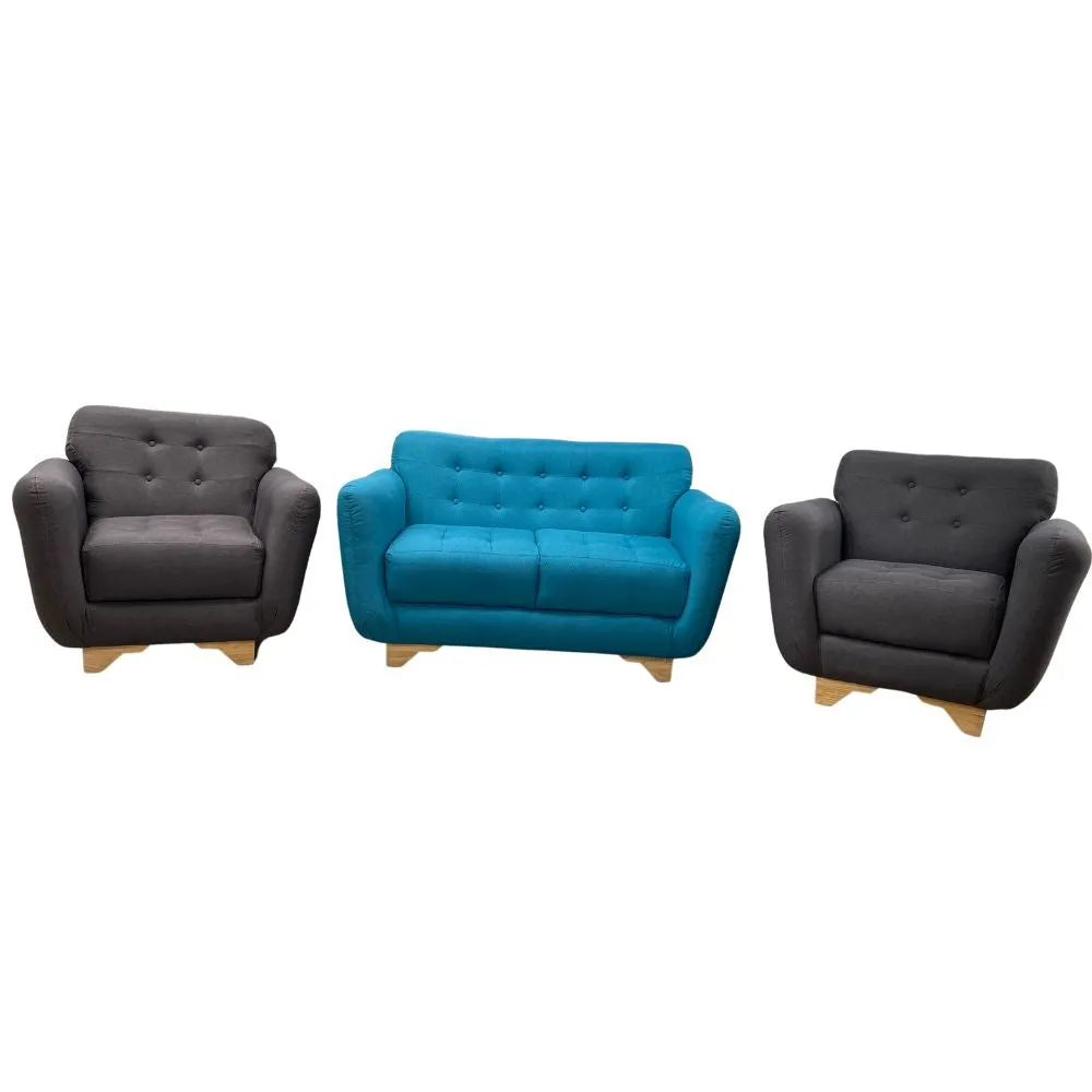 Havana Blue-Grey Living Room Furniture Set