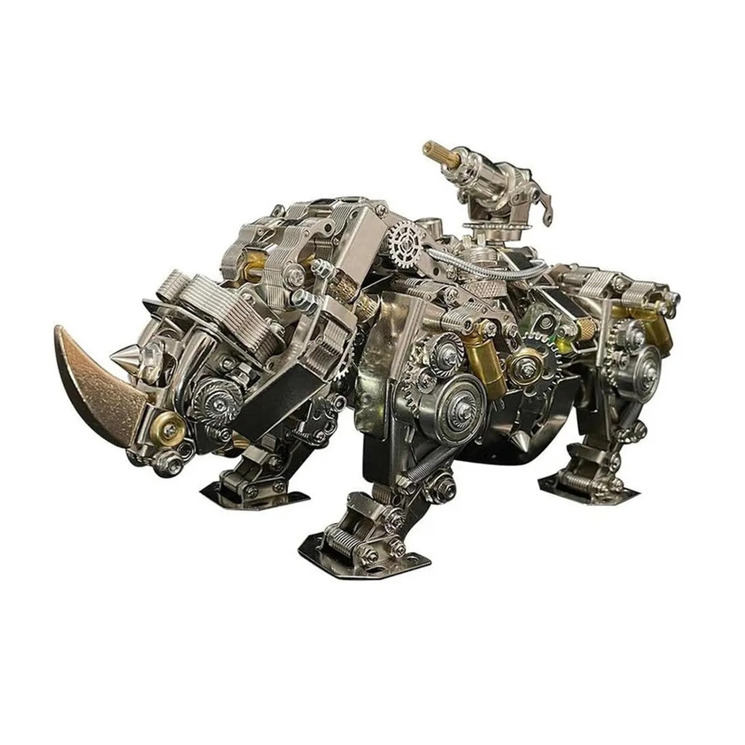 Metalikator Model Kit 3D Mechanical Rhino Colorful Original Design Art