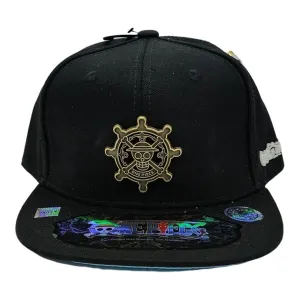 New Arrival Kndit Caps Gorra Negra Placa Bronce Timon One Piece