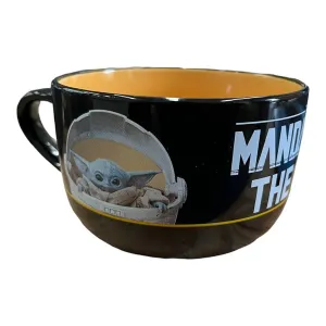 New Arrival Siglo 21 Taza Negra Con Naranja The Child En Nave The Mandalorian