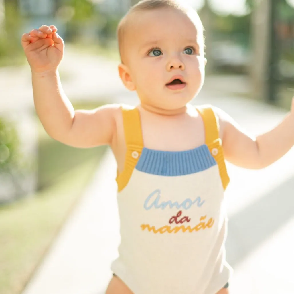 Romper Retrô - Amor da Mamãe ❤️ - Unissex