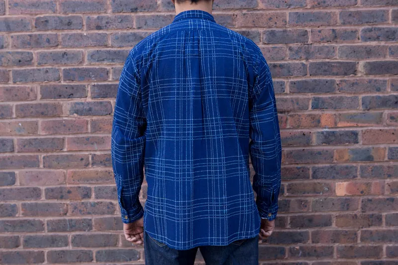 Sugar Cane ‘Fiction Romance’ Check Workshirt - Indigo