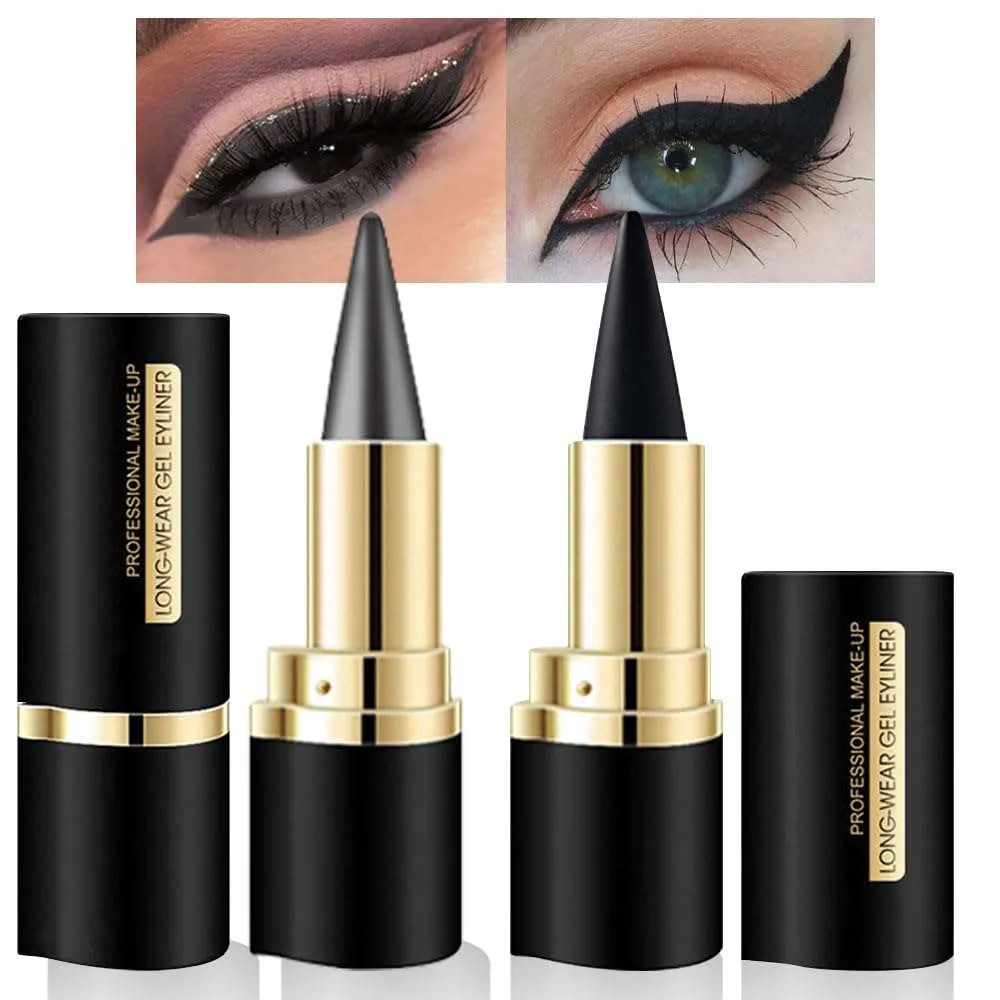 Waterproof Black & Brown Gel Eyeliner Pencil Set - 2pcs