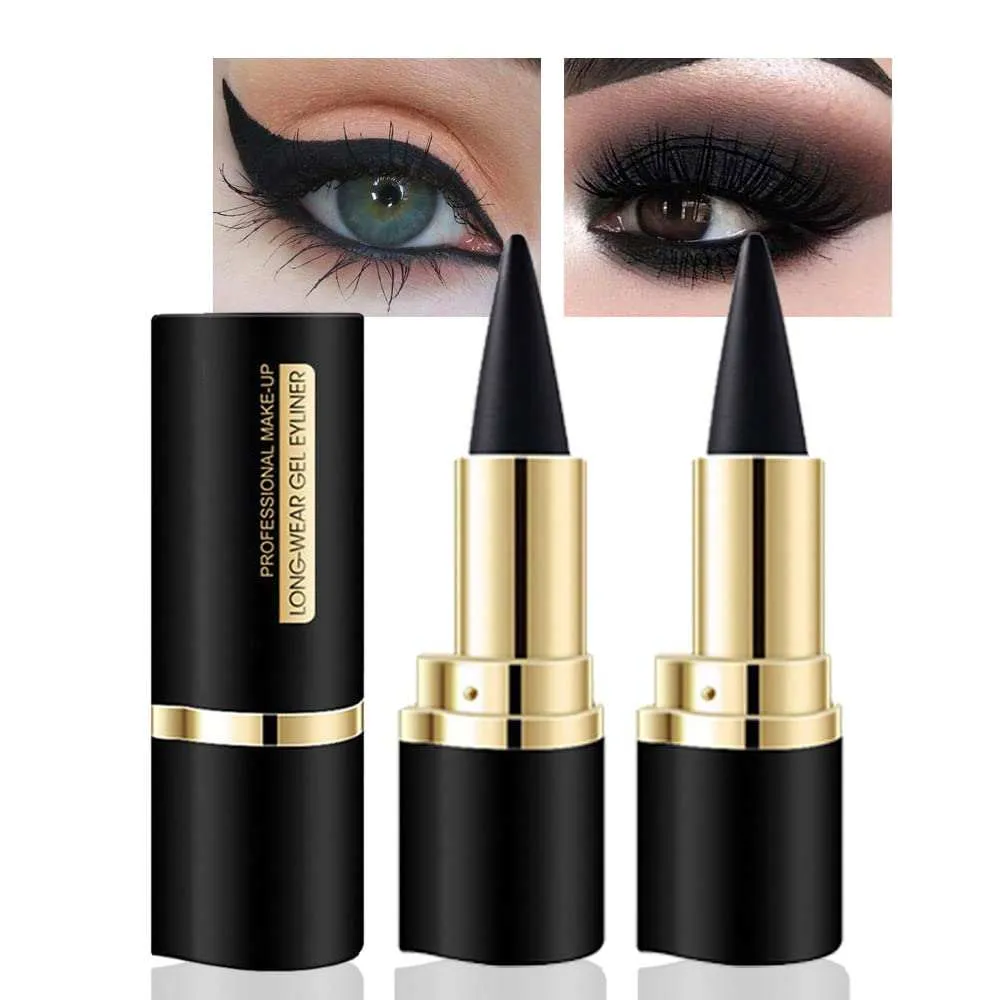 Waterproof Black & Brown Gel Eyeliner Pencil Set - 2pcs